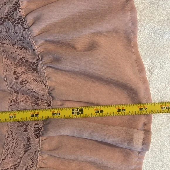 Knox Rose Blush Lace Blouse Size Small Oversized EUC Like New - Picture 7 of 7